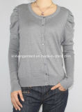 Women Knitted Round Neck Cardigan with Buttons (12AW-247)