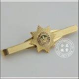 Gold Tie Clip with Badge, Metal Stickpin (GZHY-TC-071)