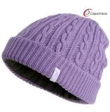 Women's Knitted Winter Cap with Woven Label