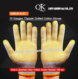 K-81 10 Gauges 72g/Pair One Sides Dotted Knitted Working Safety Cotton Gloves