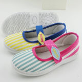 New Style Fashion Kids Printing Stripe Canvas Shoes (FF0630 -6)