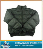 Warm Cotton-Padded Qulites Black Jacket for Men (CW-PJ-32)