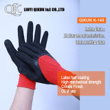 K-143 13 Gauges Polyester Nylon Crinkle Latex Working Safety Gloves