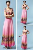 Ethnic Style Two-Piece Dress/Dance Skirt Dress/Printed Seaside Dress