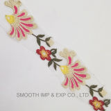 3D Fashion Trims Multicolor Flower Crochet Embroidery Guipure Lace Fabric