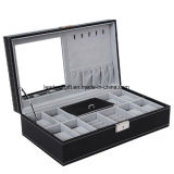 Leather Jewelry Gift Box Storage Packaging Organizer Display Tray
