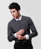 Contrast Collar Cuff Fabric Non-Iron Egyptian Cotton Shirt for Men