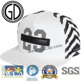 Custom High Quality Embroidery Snapback Cap with Screen Printing and Leather Badge