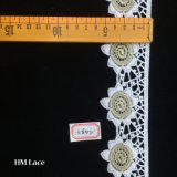 5.5cm Light Gold Embroidery Lace Bridal Wedding Dress Appliques Patches Hme846