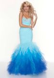 Latest Fashion Style Ruffled Organza Mermaid Prom Dresses (PD3023)