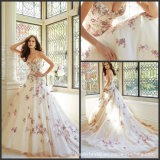 Spaghetti White Tulle Red Lace Applique Beading A-Line Bridal Dress W14217