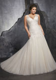 Sleeveless Bridal Gowns Plus Size Mermaid Wedding Dress Lb3236