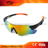 Men Women Mirror Custom Brand Logo Frameless Large Vision Cycling Riding Sports Sunglasses