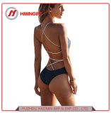 Top Selling Wholesale Knitted Solid Color Halter Sexy High Waist One-Piece Swimsuit