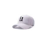 Cotton Twill White Baseball Cap with Letter Logo (YH-BC016)