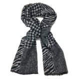 Women's Acrylic Reversible Cashmere Like Winter Warm Checked Leopard Zebra Printing Thick Knitted Woven Shawl Scarf (SP264)