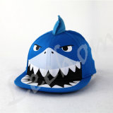 Snapback Flat Brim Fiftted Kids Cap with Shark