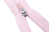 Nylon Zipper with Rubber Puller and Pink Color Tape/Top Quality