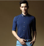 New Style Cotton Men's Shirt in Navy Blue
