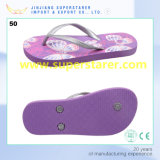 Durable and Anti-Slip PE Flip Flops with Purple Color for Women Shoes