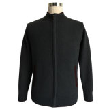 Bn1629 Men's New Style Yak and Wool Blended Long Sleeve Knitted Jacket Sweater
