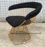 Stainless Steel Leisure Restaurant Cushion Outdoor Wire Chair