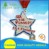 Flashing Five - Point Star Runners Souvenir Metal Medal for Wholesale