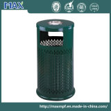 Outdoor Waste Bin Perforated Two Side Hooded Trash Can