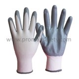 13G Polyester and Oil Proof NBR Nitrile Palm Coat Work Gloves