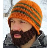 Men Beard Design Knitted Wool Creative Hat