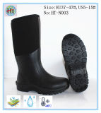 Hi-Q Black Neoprene Rubber Rain Boot, New Fashion Neoprene Rubber Boot, High Quality Rubber Boot