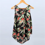 New Summer Fashion Ladies Romantic Loose Printed Flower Vest Tops
