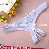 Fashion Show Sexy Mature Ladies Transparent Lace T-Back Pearl Massage Erotic Lingerie G-String Women Thongs