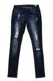 Fashion Girl's Hole&Skinny Denim Jeans (MY-046)