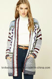 Tribal Wind Rib Long Sleeve Knitted Sweater Cardigan (W18-221)