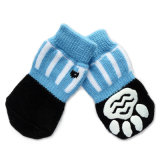 Cute Anti-Skid Paws Rubber Printing Knitting Pet Socks