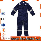 Rflective Tape 65%Polyester and 35%Cotton Navy Coverall with Long Sleeves