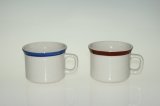 Brushed Band Ceramic 7 Oz Cup