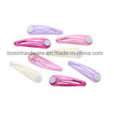 Metal Hair Snap Clip with Plastic Pad