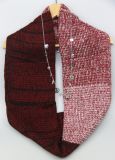 Knitted Burgandy Scarf Fashion Accessory Neck Warmer for Girls