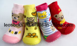 Wholesale Cute Cartoon Rubber Sole Baby Socks Happy Baby Prewalker Shoes