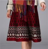 D1301 Wholesale High-End Winter Autumn Anti-Pilling Elastic Lady A-Line Skirt Wool Blend Knitted Thick Skirt F Size Casual Skirt