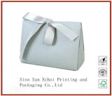 Offset Printing Coated Paper Hand Bag Gift Bag with Silk Ribbon