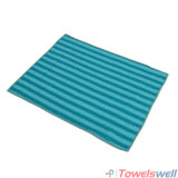 Cyan Stripe Microfiber Kitchen Dish Towel