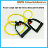 Exercise Resistance Elastic Natural Rubber Band Set with Handles
