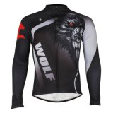 Gray Breathable Long Sleeves Fashion Cycling Jersey