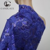 Royal Blue French Lace with Sequence/Beads for Lady Dress