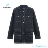 New Design Contracted Black Long Denim Jackets by Fly Jeans