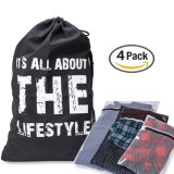 Laundry Heavy Duty Drawstring Wash Sports Travel Bags for Lingerie Underwear College