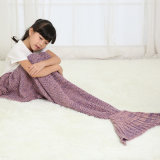 Customized Colors and Style Knit Mermaid Tail Blankets Sleeping Bag